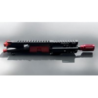 AR-15 5.56 NATO 5" Pistol Upper Assembly / Red Accent / Charging Handle Included | Black Nitride Barrel